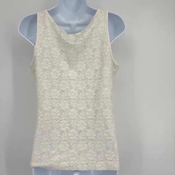 Sundance Lace Tank Top Womens‎ SM Ivory Sleeveless Boho Romantic Cottagecore - Image 5