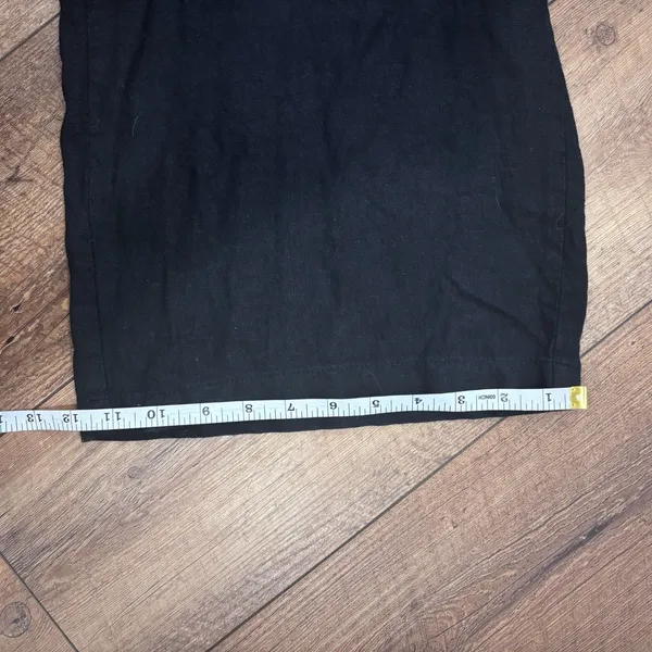 Old Navy High-Waisted Linen-Blend Wide-Leg Pants Black Summer Capsule Sz XL - Image 11