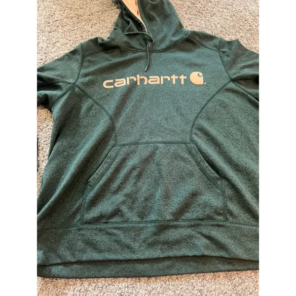Carhartt Force Extremes Women XXL Green Heathered Graphic‎ Hoodie Sweatshirt - Image 2