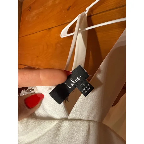 Lulus Social Sensation White Square Neck Mini Bodycon Dress Classic Size XL - Image 5