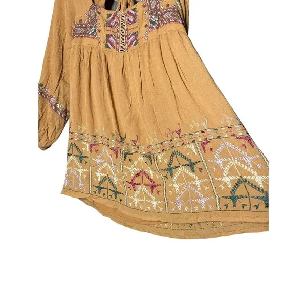 Free People‎ Women’s Rhiannon Orange Embroidered Dress Size XS - Image 4