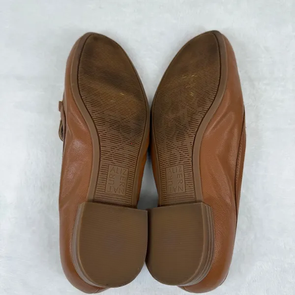 Naturalizer Adiline Loafers English Tea Brown Leather Square Toe 9.5W‎ - Image 10