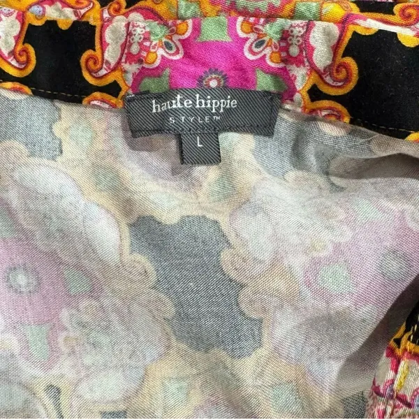 Haute Hippie Cinched Blouse Top Women’s Large - Image 4