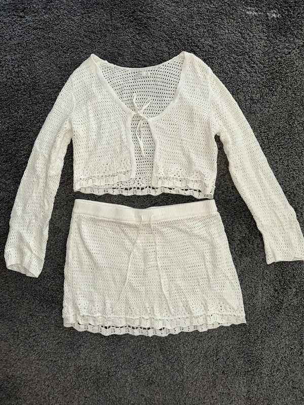 Hollister Crochet Coverup Set - Image 2