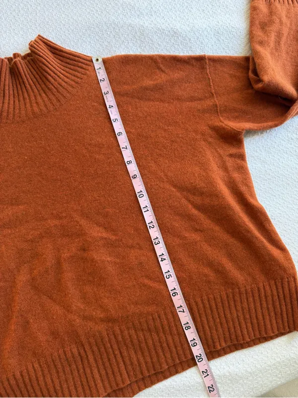 Free People Poppy Cashmere Turtleneck Sweater Copper - Image 6