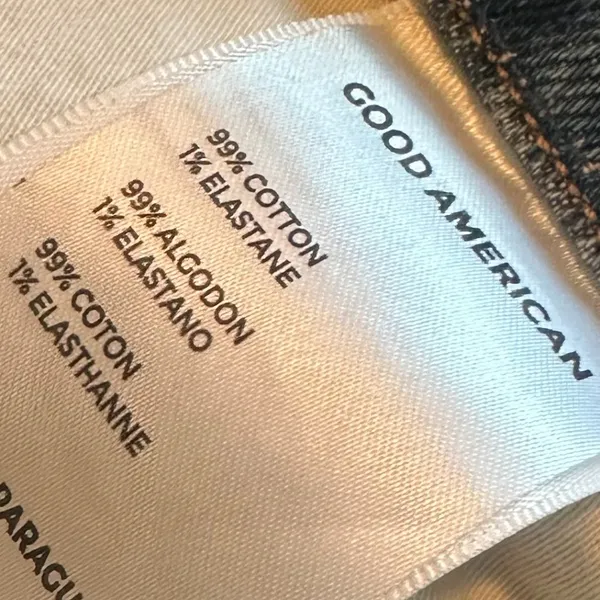 Good American Good Mom Light Wash Jeans Straight Leg Cotton Size 15 Women's - Image 13