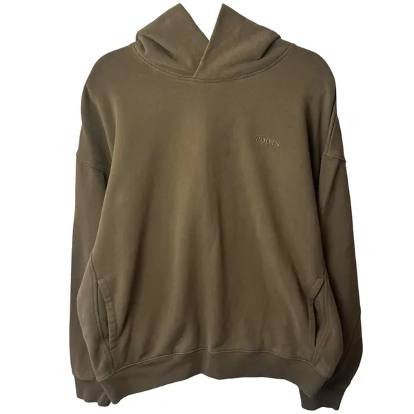Roots Brown Hoodie Comfort Outdoors Canadian‎ Athleisure Capsule Unisex XL - Image 2