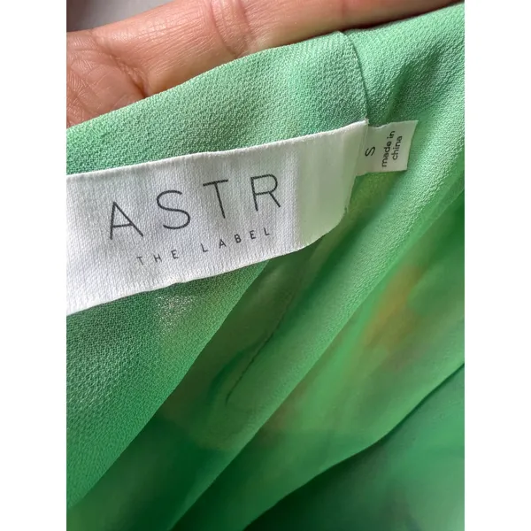 ASTR the Label Aneira Floral Tiered Maxi Dress Green Pink Multi Size‎ S - Image 11