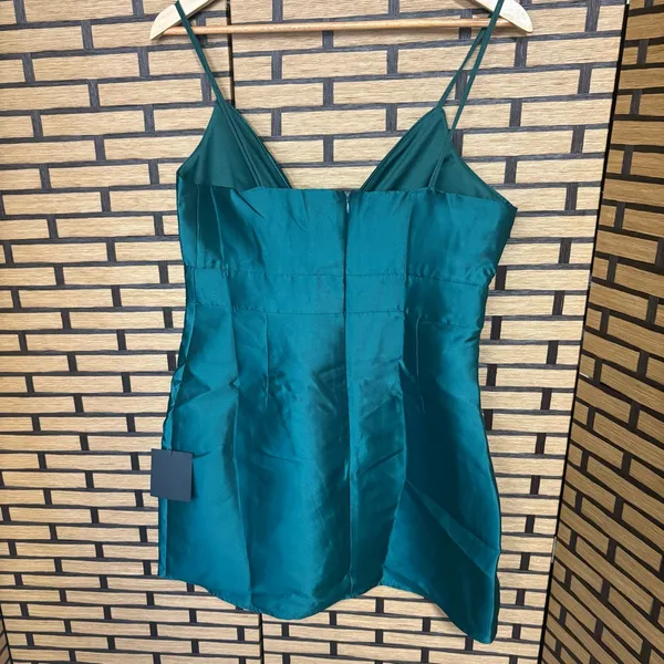 Lulus Glamourous Life Emerald Green Sleeveless Mini Dress‎ Size Large - Image 3
