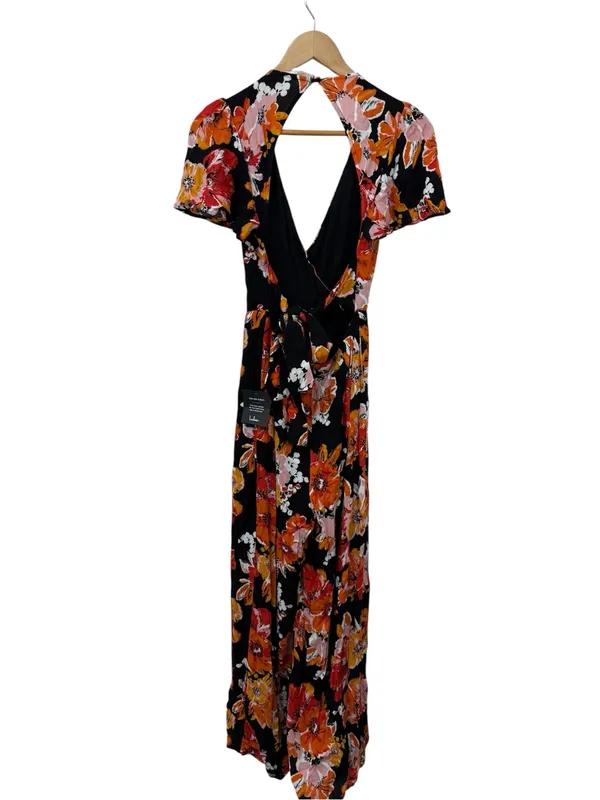 Lulu's Black Floral Wide-Leg Open-Back Jumpsuit size XS - Image 7