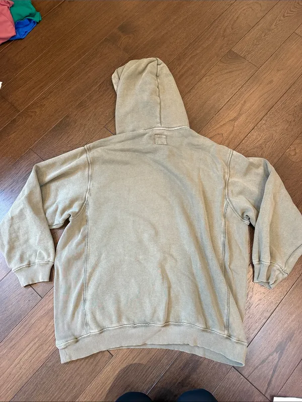 aerie Distressed Oversized Hoodie Size Medium in Green - C73-027 - Image 7