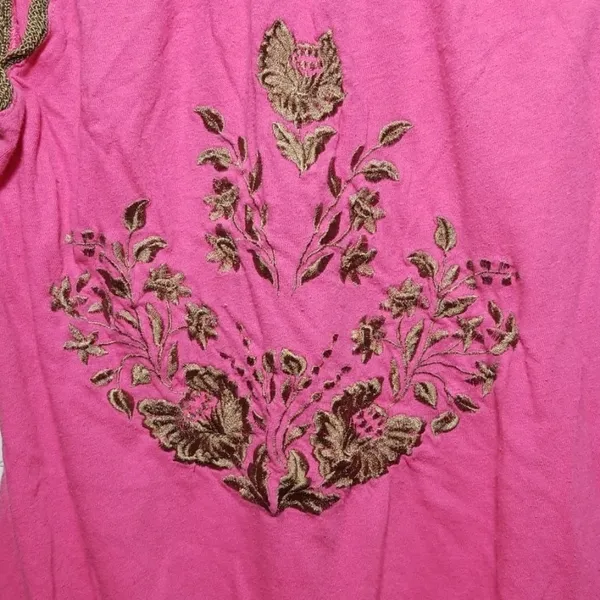 Free People ruffled elastic waist embroidered top - Image 4