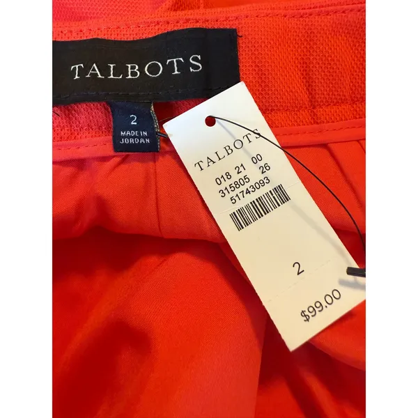Talbots Coral Skirt‎ Tie Waist Front Slit 2 classic elegant boho whimsi Y2K - Image 5