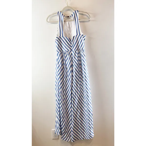 Tuckernuck Striped High Neck Sleeveless Portofino Midi Dress Blue White 4 - Image 4