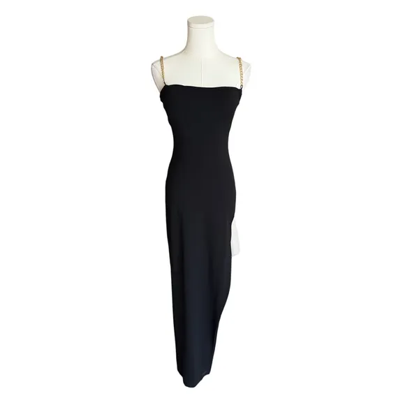 Nookie - Estelle Chain Strap Backless Gold Chain Straps Evening Dress Sz Xs - Image 3