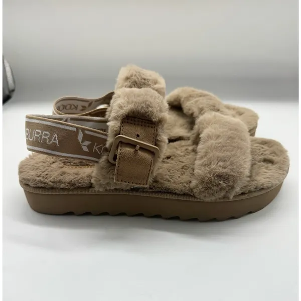 NWOB Koolaburra by UGG Backstrap Fuzzy Sandals Fuzz Oh Amphora Size 9 - Image 2