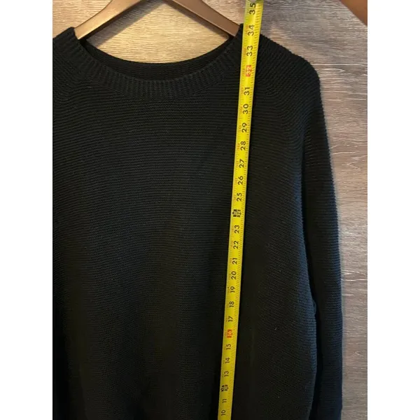 Uniqlo knit sweater sz XL navy blue crew neck minimalist oversized - Image 8
