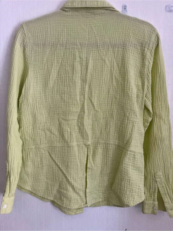 Lucky Brand Lime Green Button-Down Gauze Shirt - Image 5