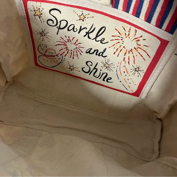 BRIGHTON Mini Tote Love Sparkle Tom Clancy Design Cotton Canvas - Image 4