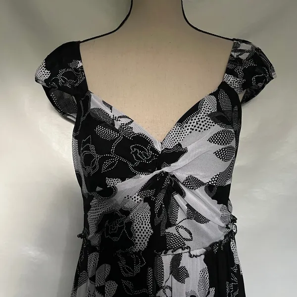 Signature Sangria Midi Floral Dress 10 Romantic Old Hollywood Retro Rockabilly - Image 6