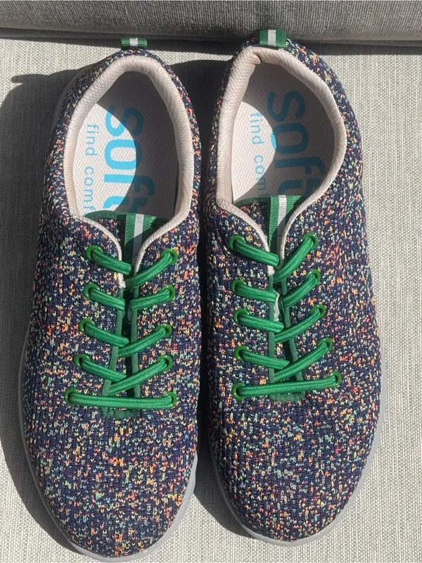 Womens Softwalk Sampson Multicolor Knitted No Tie Lace Comfort Sneakers Size 9.5 - Image 3