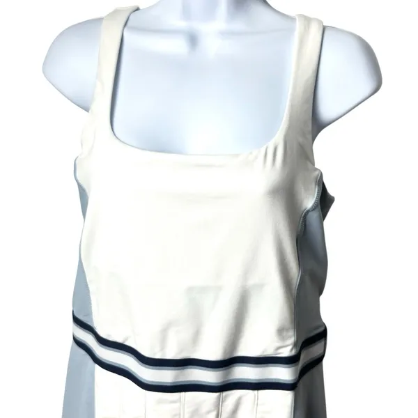 The Upside Legacy Lucette Dress Blue White Pleated‎ Athletic Tennis Pickleball L - Image 4