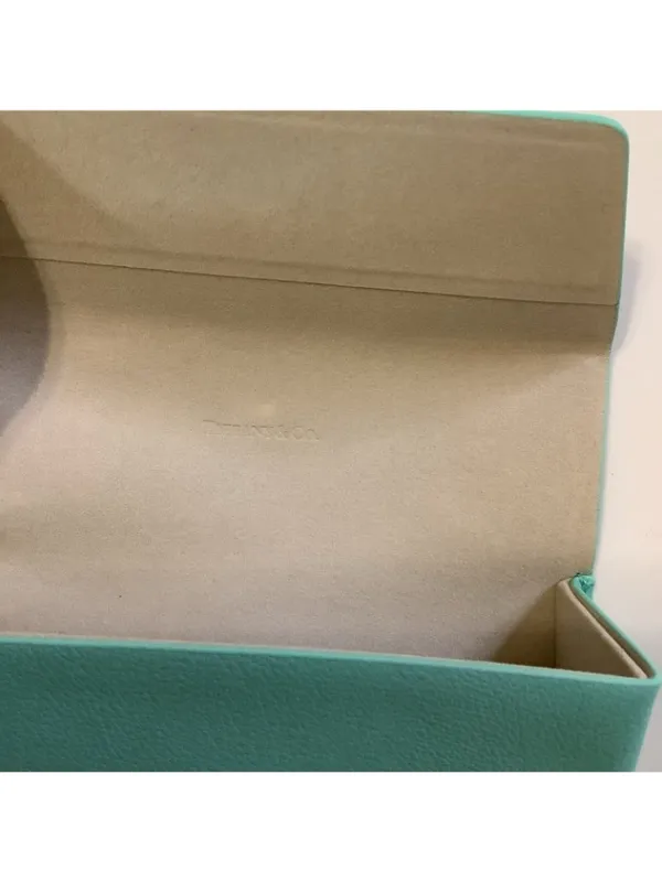 Tiffany & Co. Soft Eyeglass / Sunglasses Case – Teal Magnetic Closure, Preloved - Image 6