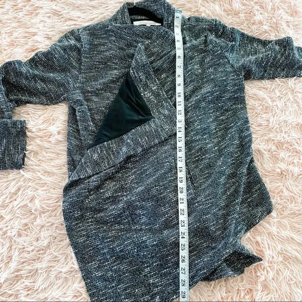 Lovers & Friends Marled Drape Cardigan in Black White Small - Image 6