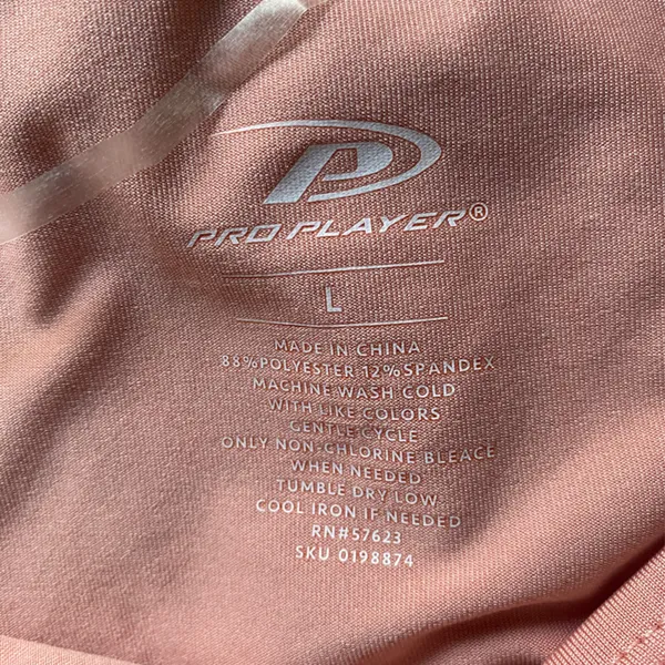 Pro Player Long Sleeve Elastic‎ Corrugated Sides Sport Shirt Size L - Image 6