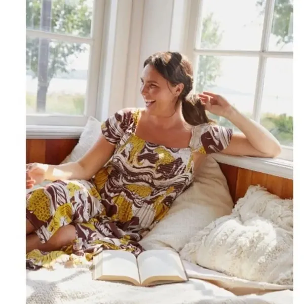 Anthropologie ruffled maxi Jaguar print M - Image 4