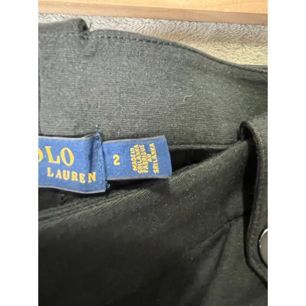 POLO Ralph Lauren Black Moto Riding Pants‎ Women's Size 2 Skinny Stretch Zip - Image 7