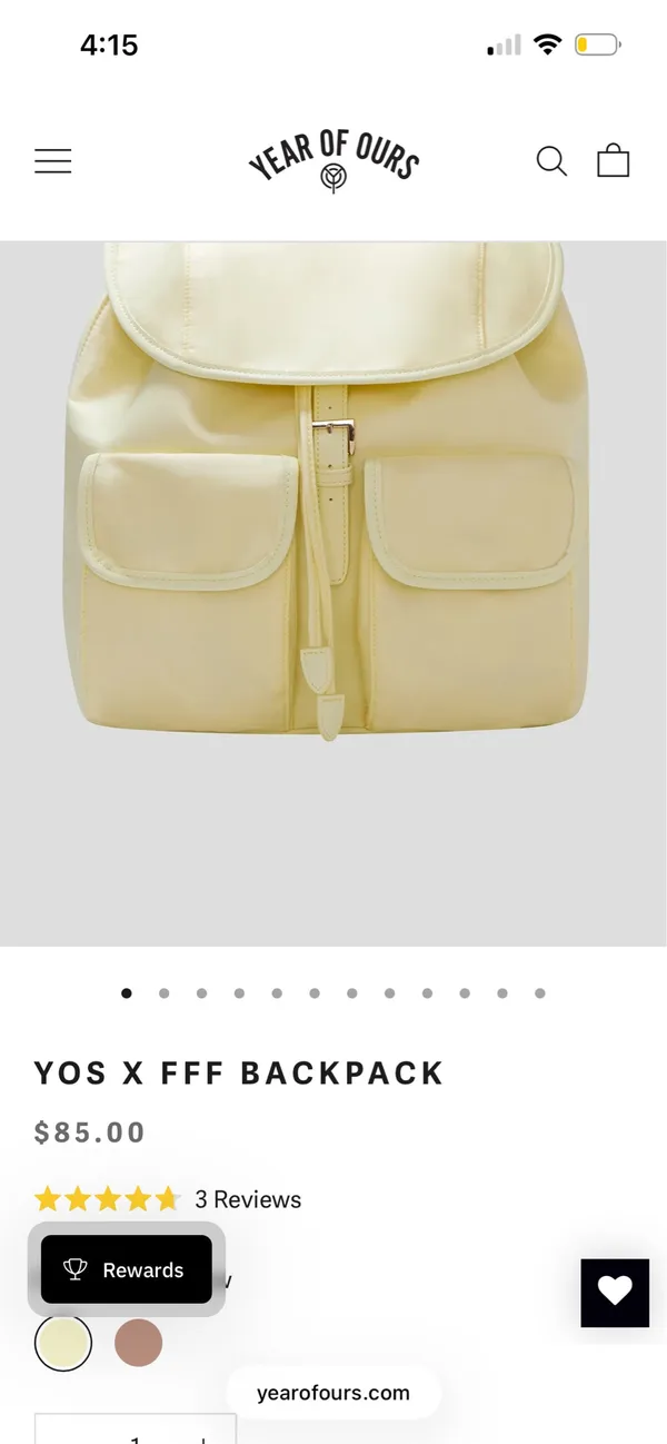 Year of Ours Yellow Backpack  - Image 3