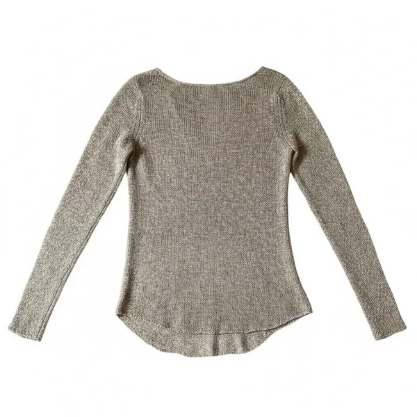 ZARA Brown Knit Long Sleeve Sweater Top, M - Image 9
