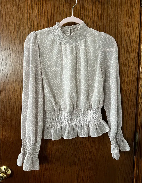 Japna Long Sleeve Cheetah Blouse - Image 2