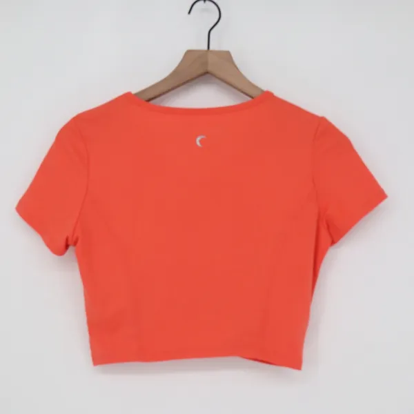 Zyia Active Top Womens M Twisted Front Coral Orange Keyhole Crop Excellent - Image 5