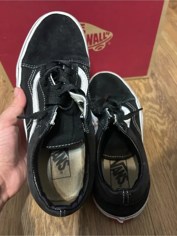 VANS old skool black suede lace up shoes sneakers women’s 8.5 Preowned - Image 6