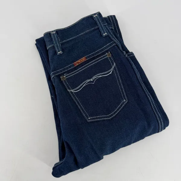 Vintage Wrangler Jeans Size 10 Dark‎ Wash Straight Leg Westernwear 34" Tall - Image 14