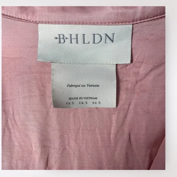 BHLDN Mauve‎ Pink Satin Juniper Pajama Top Size S - Image 2