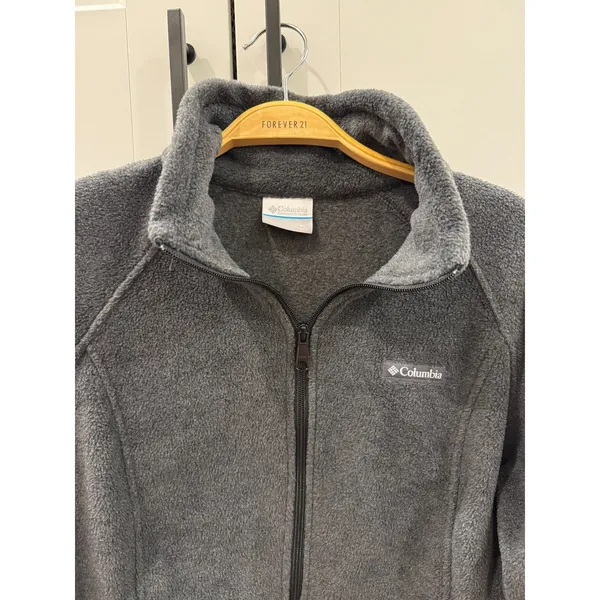 Columbia Sportswear Jacket Women’s LP Gray Full Zip Fleece Warm Soft - Image 3