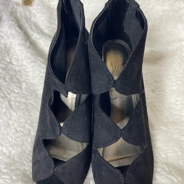 IMB suede black boot shoes with peep hole size‎ 7 - Image 5