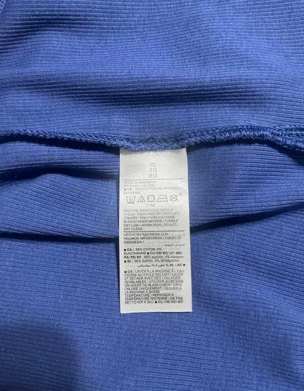Old Navy Dress Sz XL Square Neck Long Sleeve Maxi Side Slits Ribbed Textured - Image 8