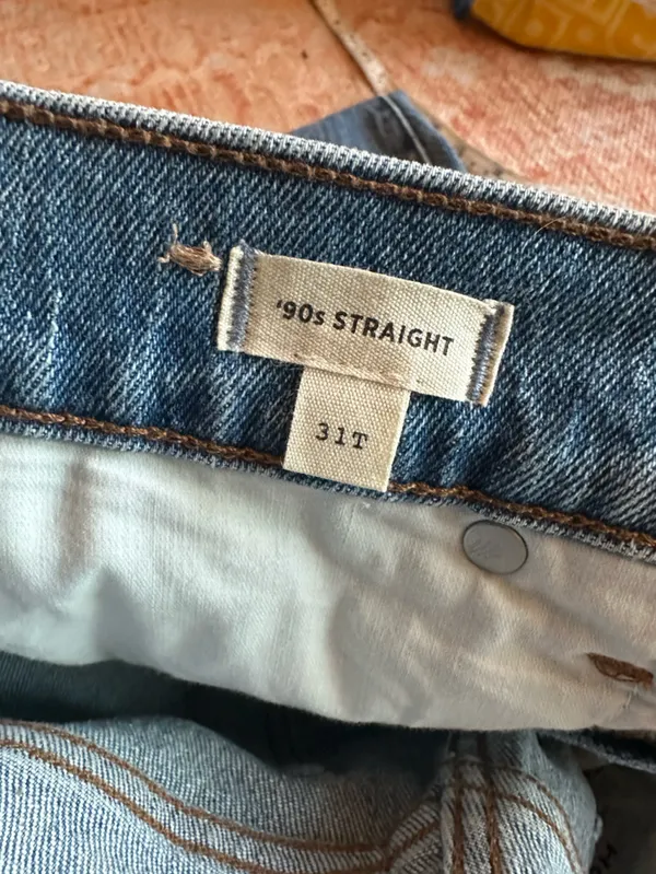 Madewell Tall '90s Straight Jean Rondell Wash Crease Edition stretch NN691 31T - Image 2