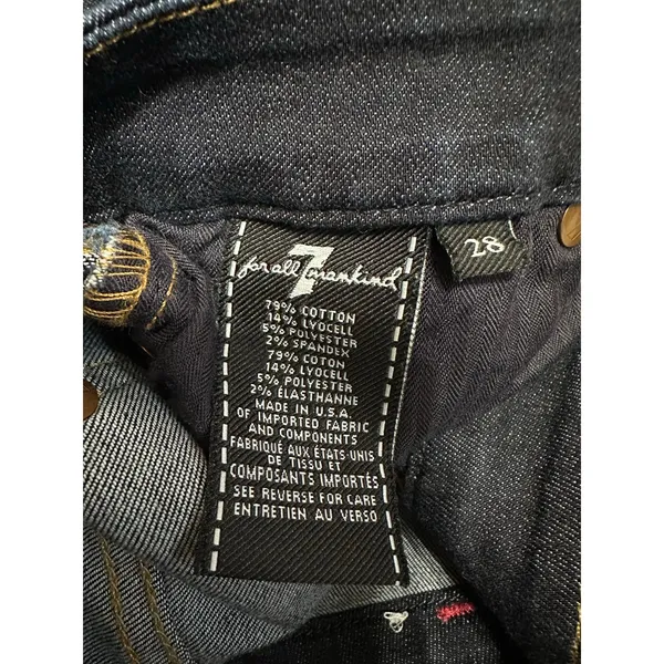 7 for‎ all mankind the mid rise ankle skinny jeans size 28 - Image 3