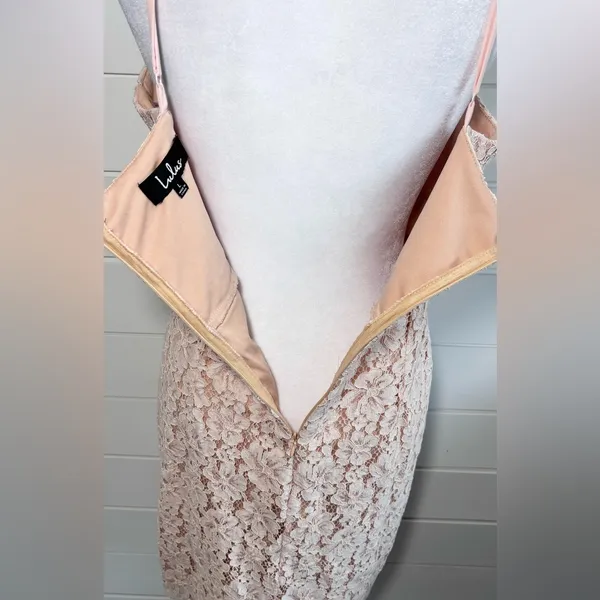 Lulus Sweet Blossom Blush Pink Lace Floral‎ Dress Size 10 - Image 7
