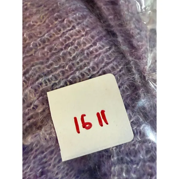 J. Crew Fuzzy kid Mohair Blend‎ Cardigan Lavender Pink Multi Color XXS - Image 9