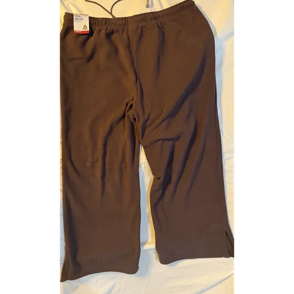 Reebok NWT Wide-Leg Fleece Pants, Chocolate Plum, Women's Plus XXXL - Image 7