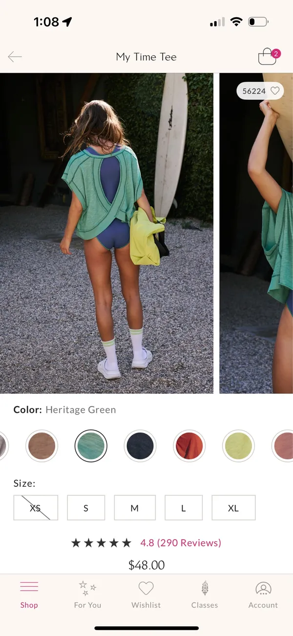 FP Movement my time tee green - Image 3