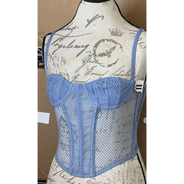 Urban Outfitters Corset Top Blue Small - Image 4