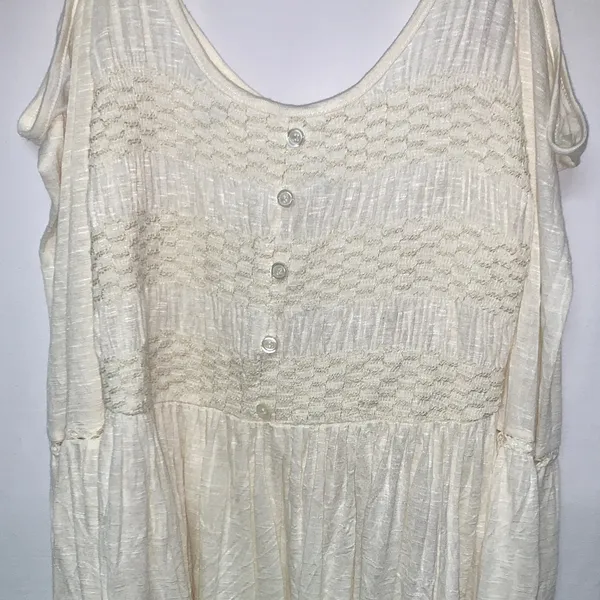 American Rag Cream Cold Shoulder Blouse - Image 4