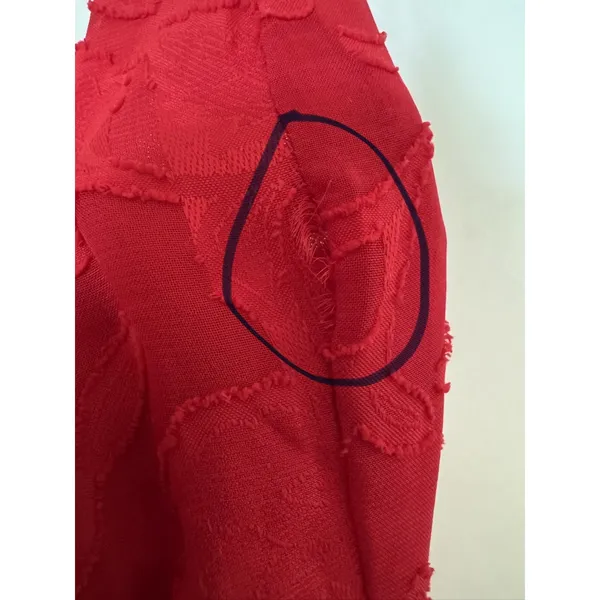 Lulus Perfectly Picturesque Red Floral Burnout Surplice Midi Dress Size Large - Image 7